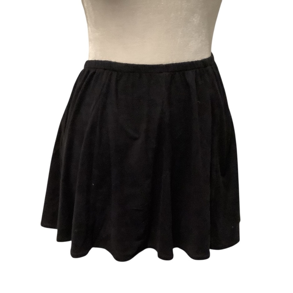 PacSun Brandy Melville Black Skater Skirt Faux Suede Size S/M